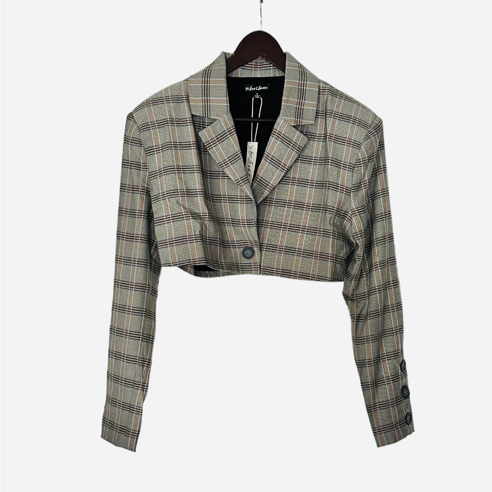 For Love and Lemons Kym Crop Blazer Grey Small NEW NWT FLL - Picture 3 of 5